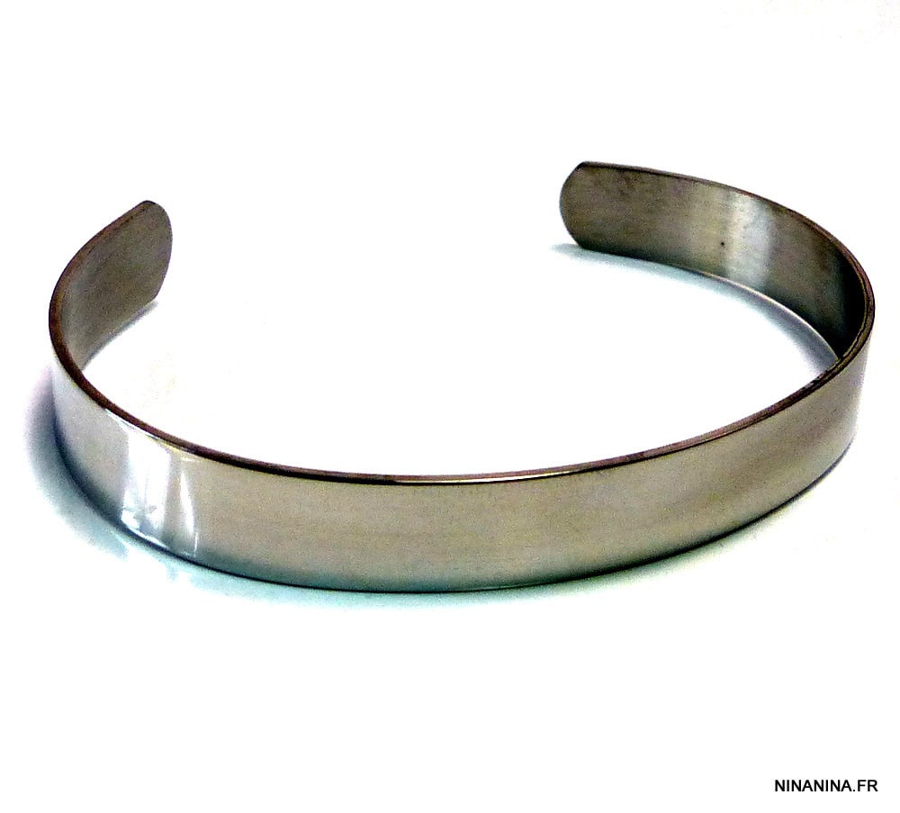 Bracelet manchette réglable en Acier inoxydable Doré. BRAC.MNCH.AC