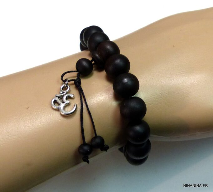 N4873b_bracelet_homme_perle_bois_noires_boudha_shakra
