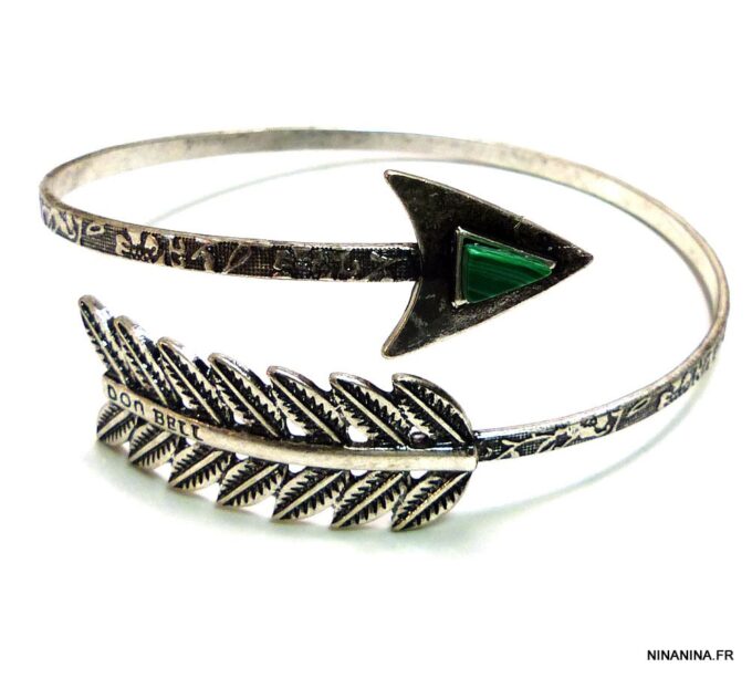 N4882A_Bracelet_de_biceps_fleche_metal_argente_vieilli_et_magnesite_turquoise-1