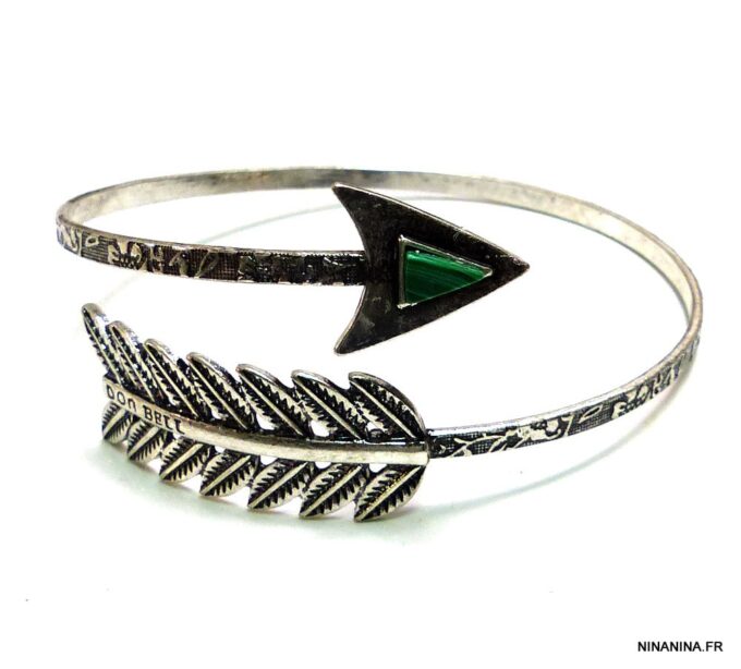 N4882B_Bracelet_de_biceps_fleche_metal_argente_vieilli_et_magnesite_turquoise-1