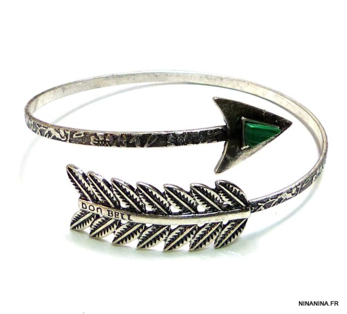 N4882G_Bracelet_de_biceps_fleche_metal_argente_vieilli_et_magnesite_turquoise