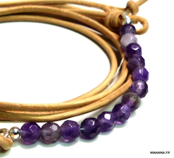 N4886e_bracelet_cordon_cuir_corse_argent_massif_et_amesthystes_violettes