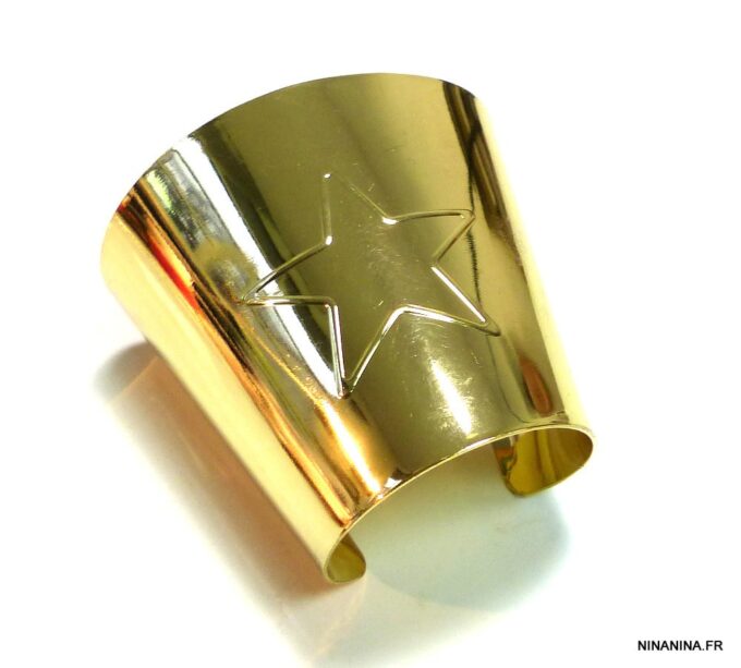 N4888bise_bracelet_manchette_etoile_metal_dore