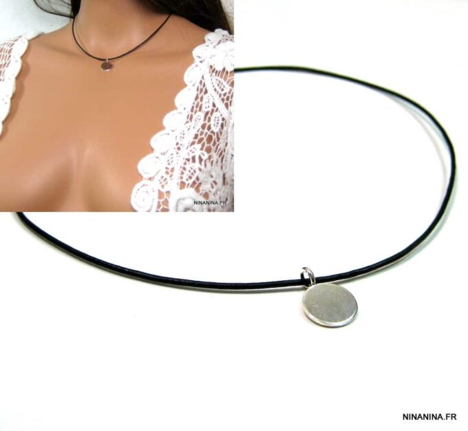 N663ter_collier_cordon_cuir_medaille_argent_massif