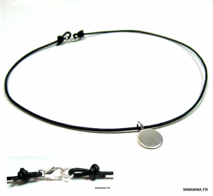 N663terb_collier_cordon_cuir_medaille_argent_massif