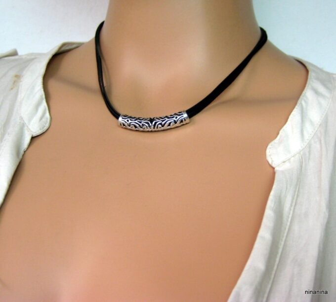 N948terh_collier_cordon_tube_metal_argente