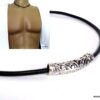 N962D_Collier_homme_femme_mixte_tube_metal_argente_cordon_cuir_NINANINA
