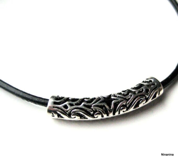N962bis_collier_homme_cuir_et_argent