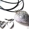 N056TER collier porte-photo coeur métal argenté