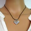 N056tera collier porte-photo coeur argent