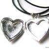 N056TERc collier porte-photo coeur métal argenté