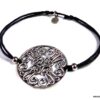 N1009terd Bracelet femme cordon fil métal argenté