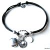 N1056 bracelet cordon argent et cuir