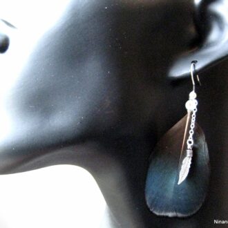 Boucles D'oreilles Créoles Articulées En Argent 925 Avec Aigue-marine - Marque Geno Schmuck - Neuf Avec étiquettes