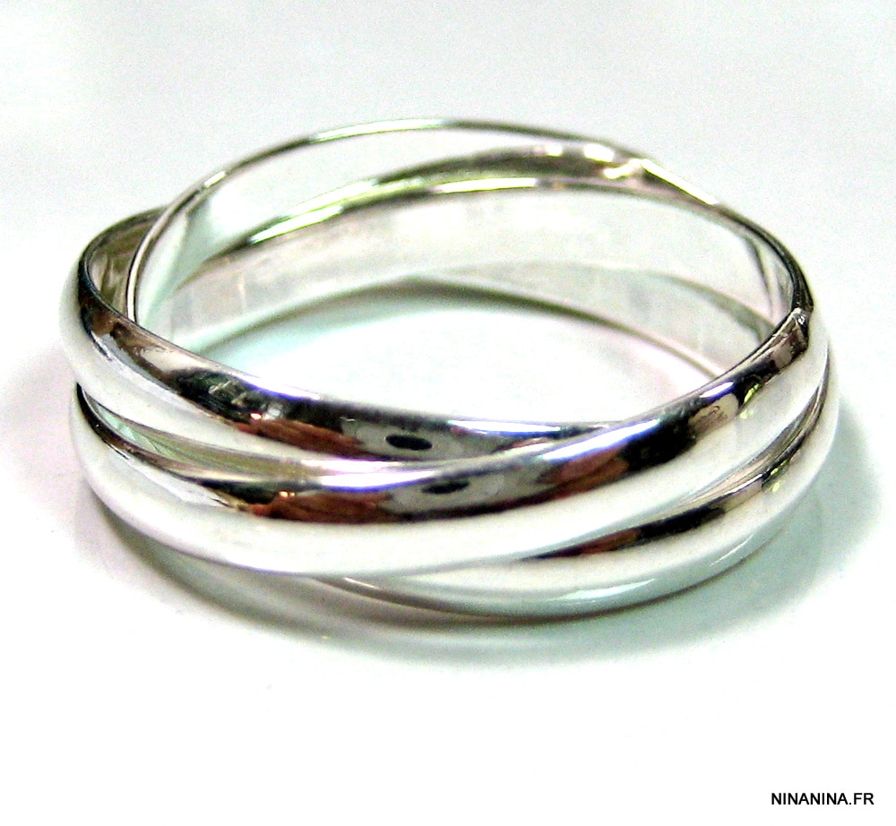 Bague Argent 3 anneaux fins