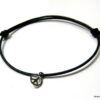 N1150ter bracelet cordon cuir peace argent massif