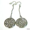 N1201tera Boucles d'oreilles RONDES plaqué argent