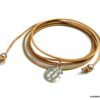 N1219 cbracelet cordon cuir medaille argent massif martelé