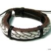 N1227ter bracelet cuir et chanvre blanc