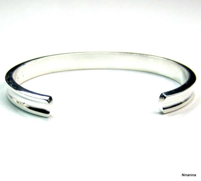N1245tera bracelet demi-jonc plaqué argent - Copie