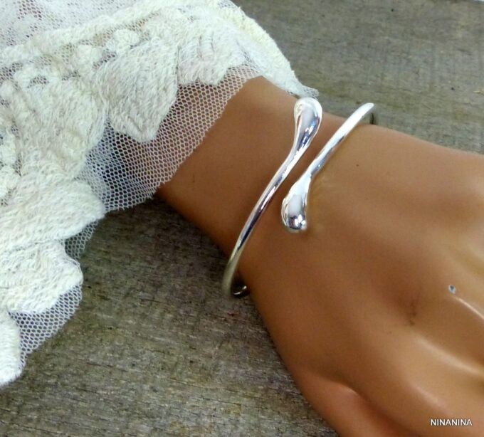 N1276terterb bracelet serpent plaqué argent