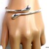 N1276terteri bracelet serpent plaqué argent