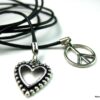 N1344terb bracelet de cheville cordon cuir peace