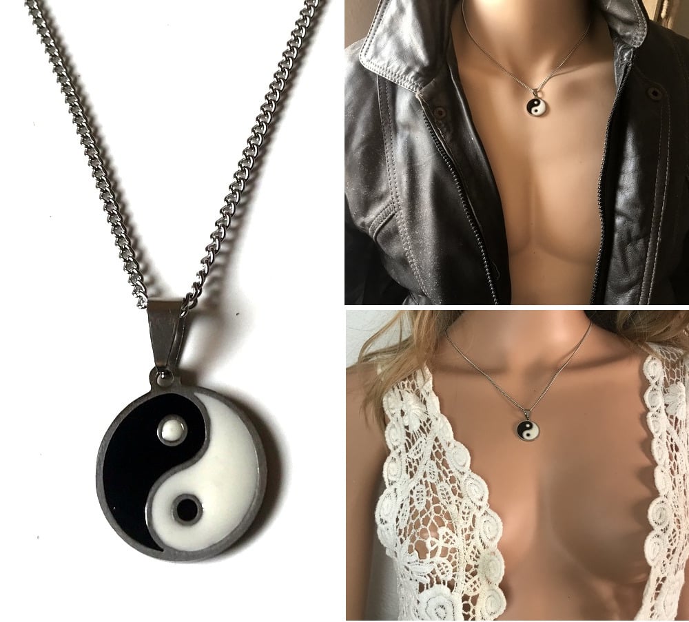 Collier infini homme chaine Acier inoxydable argenté - Ninanina