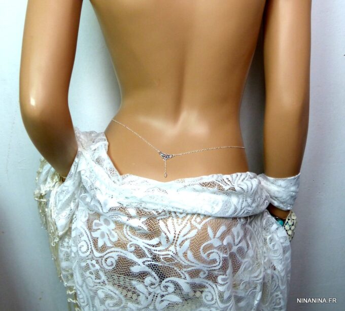 N1419terj chaine de taille argent massif