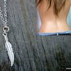 N1420l chaine de taille plume argent massif