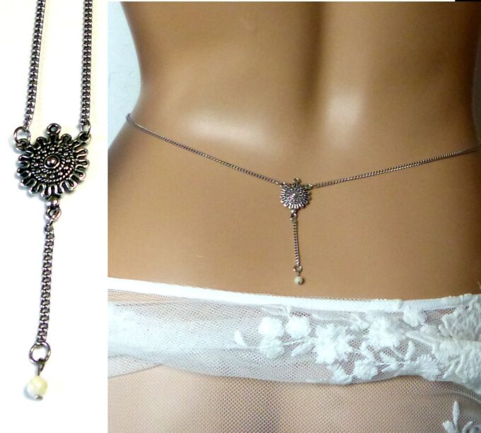 N1423i Chaine de taille acier inoxydable aiguemarine