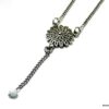 N1423terb chaine de taille métal argent et aiguemarine (2)