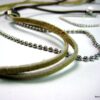 N1446terc headband daim et métal argenté