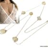 N1460c Sautoir perles blanches en verre sur chaine argent 925 femme - Bijoux Colliers en ligne Ninanina