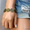 N1473c Bracelet femme disques métal bronze martelé - Bijoux Bracelets en ligne Ninanina