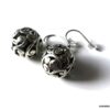 N1564 Boucles d oreilles boule filigranées pendantes argenté - Bijoux Boucle d oreille en ligne Ninanina