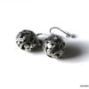 N1564d Boucles d oreilles boule filigranées pendantes argenté - Bijoux Boucle d oreille en ligne Ninanina