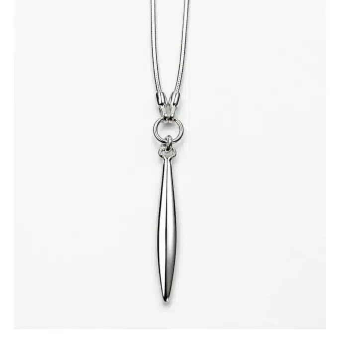 N1593c Chaine de taille femme pendentif ovale plaqué Argent - Bijoux de corps femme en ligne Ninanina