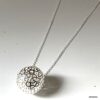 N1699c Collier boule Argent plaqué sur fine chaine maille ovale - Bijoux Colliers Femmes en ligne Ninanina