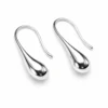 N1706 Boucles D'Oreilles Femme Crochets Pendants Plaqué Argent En Forme De Goutte - Bijoux d'oreille femmes en ligne Ninanina