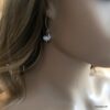 N1880 Boucles D'oreilles Blanches Argent 925 massif ovales - Bijoux Boucle d'oreille en ligne Ninanina