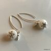 N1880c Boucles D'oreilles Blanches Argent 925 massif ovales - Bijoux Boucle d'oreille en ligne Ninanina