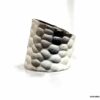 N1905b Bague argent large martelée réglable pour femme - Bijoux Bagues en ligne Ninanina