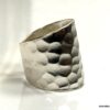 N1905f Bague argent large martelée réglable pour femme - Bijoux Bagues en ligne Ninanina