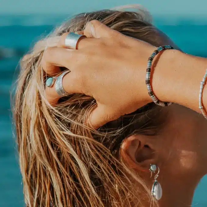 N1907b Bague argent martelé large reglable pour femme - Bijoux Bagues en ligne Ninanina