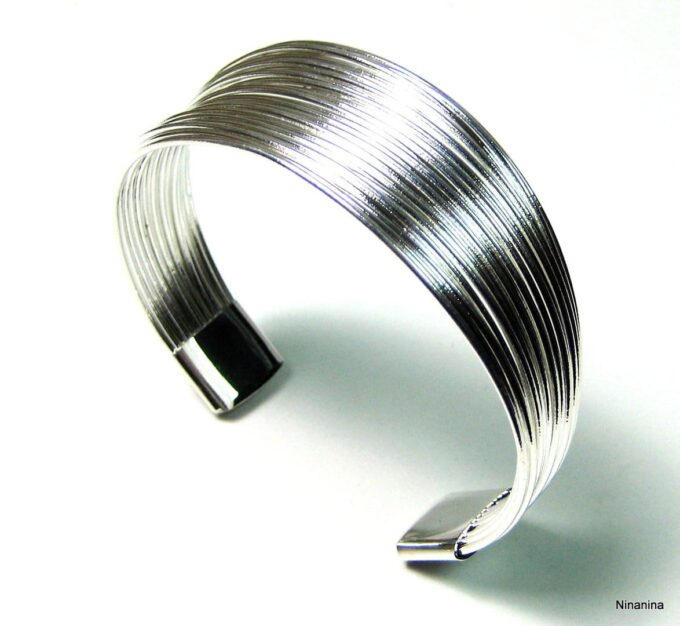 N1923terc_bracelet_manchette_multirangs_plaque_argent