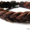 N1935d Bracelet homme cuir tressé ajustable par liens coulissants - Bijoux Bracelets hommes en ligne Ninanina