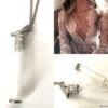 N2029 Pendentif parfum fiole en verre miniature - collier original - Bijoux Colliers en ligne Ninanina