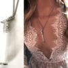 N2029d Pendentif parfum fiole en verre miniature - collier original - Bijoux Colliers en ligne Ninanina
