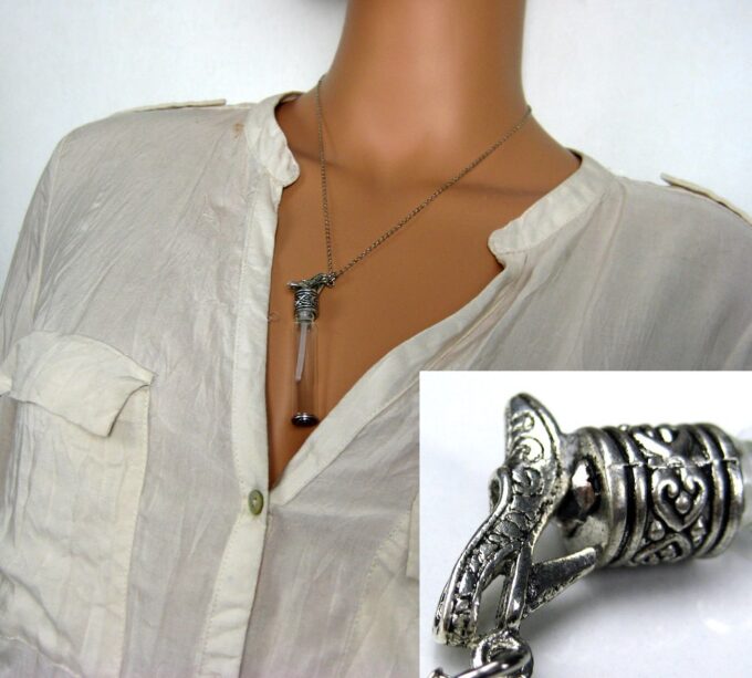 N2029terh collier fiole de parfum